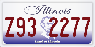 IL license plate Z932277