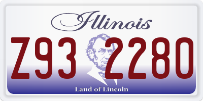 IL license plate Z932280