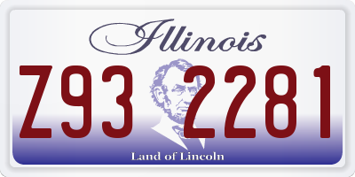 IL license plate Z932281