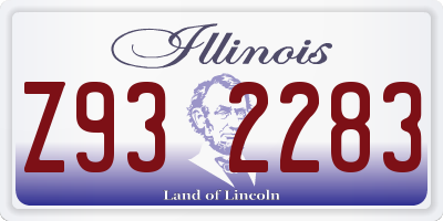 IL license plate Z932283