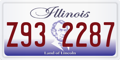 IL license plate Z932287
