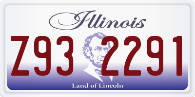 IL license plate Z932291
