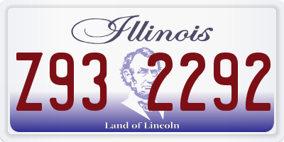 IL license plate Z932292