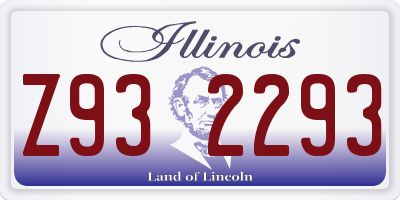 IL license plate Z932293