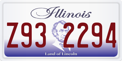 IL license plate Z932294