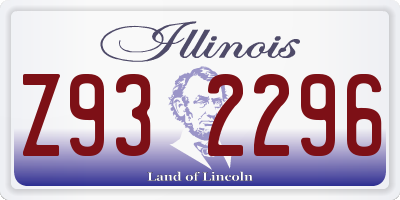 IL license plate Z932296