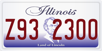 IL license plate Z932300