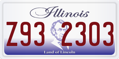 IL license plate Z932303