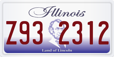 IL license plate Z932312