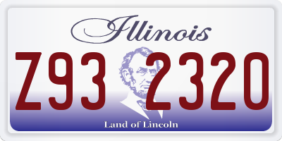 IL license plate Z932320
