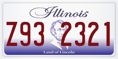 IL license plate Z932321