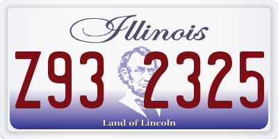 IL license plate Z932325