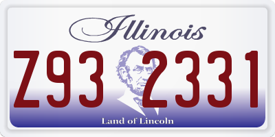 IL license plate Z932331