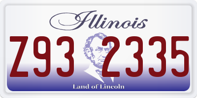 IL license plate Z932335