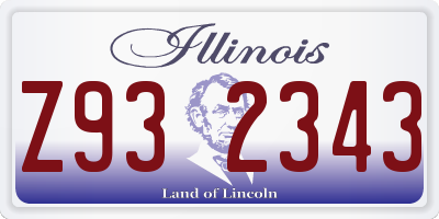IL license plate Z932343