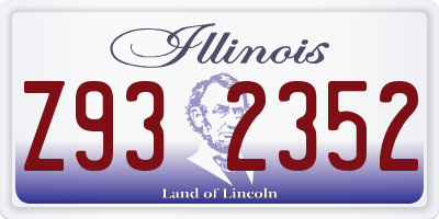 IL license plate Z932352