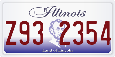 IL license plate Z932354