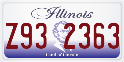 IL license plate Z932363