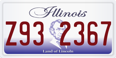 IL license plate Z932367