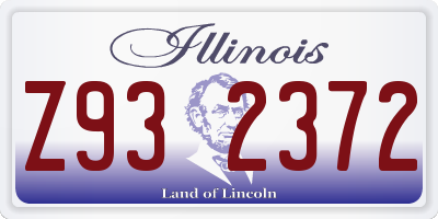 IL license plate Z932372
