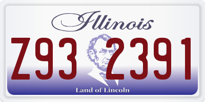 IL license plate Z932391
