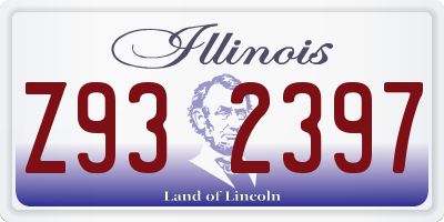 IL license plate Z932397