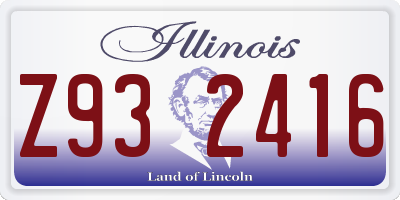 IL license plate Z932416