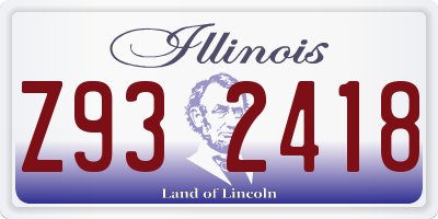 IL license plate Z932418