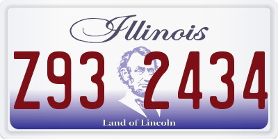 IL license plate Z932434