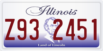 IL license plate Z932451