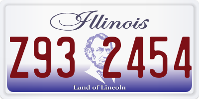 IL license plate Z932454