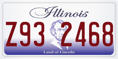 IL license plate Z932468