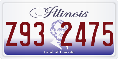 IL license plate Z932475