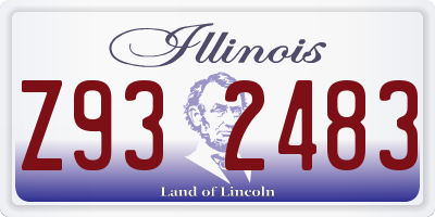 IL license plate Z932483
