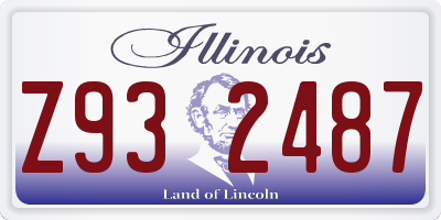 IL license plate Z932487