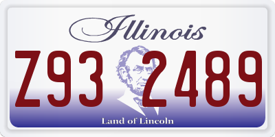 IL license plate Z932489