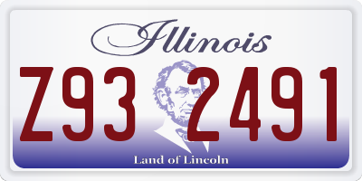 IL license plate Z932491