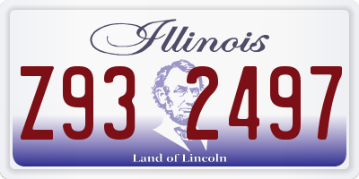 IL license plate Z932497