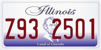 IL license plate Z932501