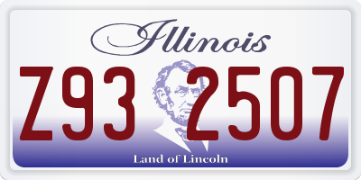 IL license plate Z932507