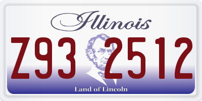IL license plate Z932512