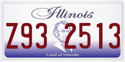 IL license plate Z932513