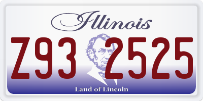 IL license plate Z932525