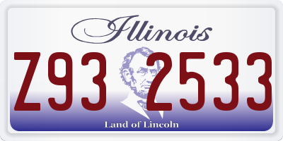 IL license plate Z932533