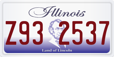 IL license plate Z932537