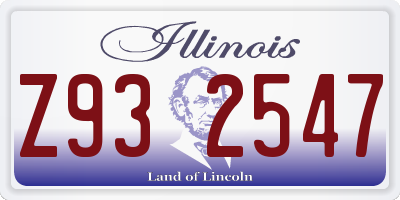 IL license plate Z932547