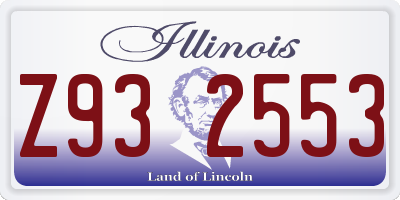 IL license plate Z932553