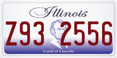 IL license plate Z932556