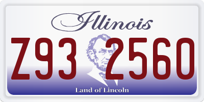IL license plate Z932560