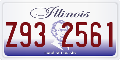 IL license plate Z932561